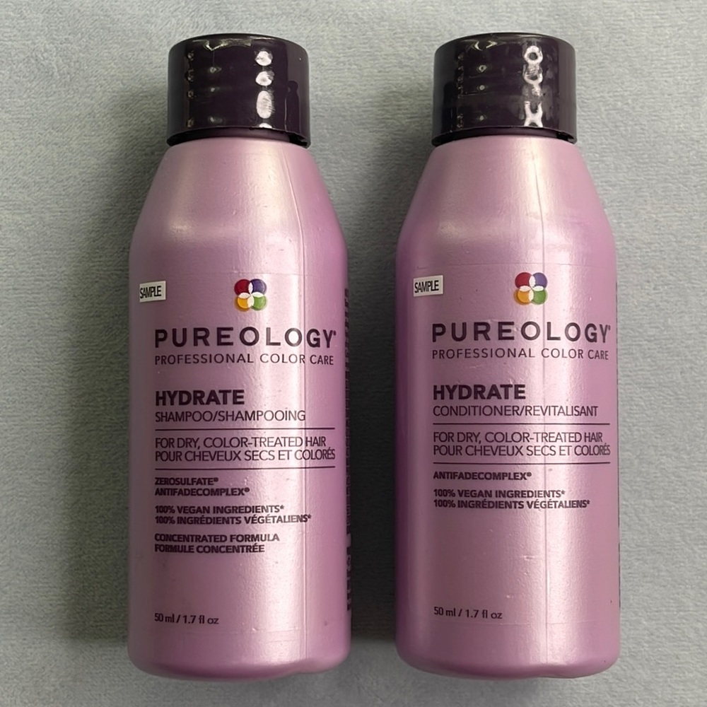 🧳 PUREOLOGY | HYDRATE SHAMPOO AND CONDITIONER - TRAVEL SIZE